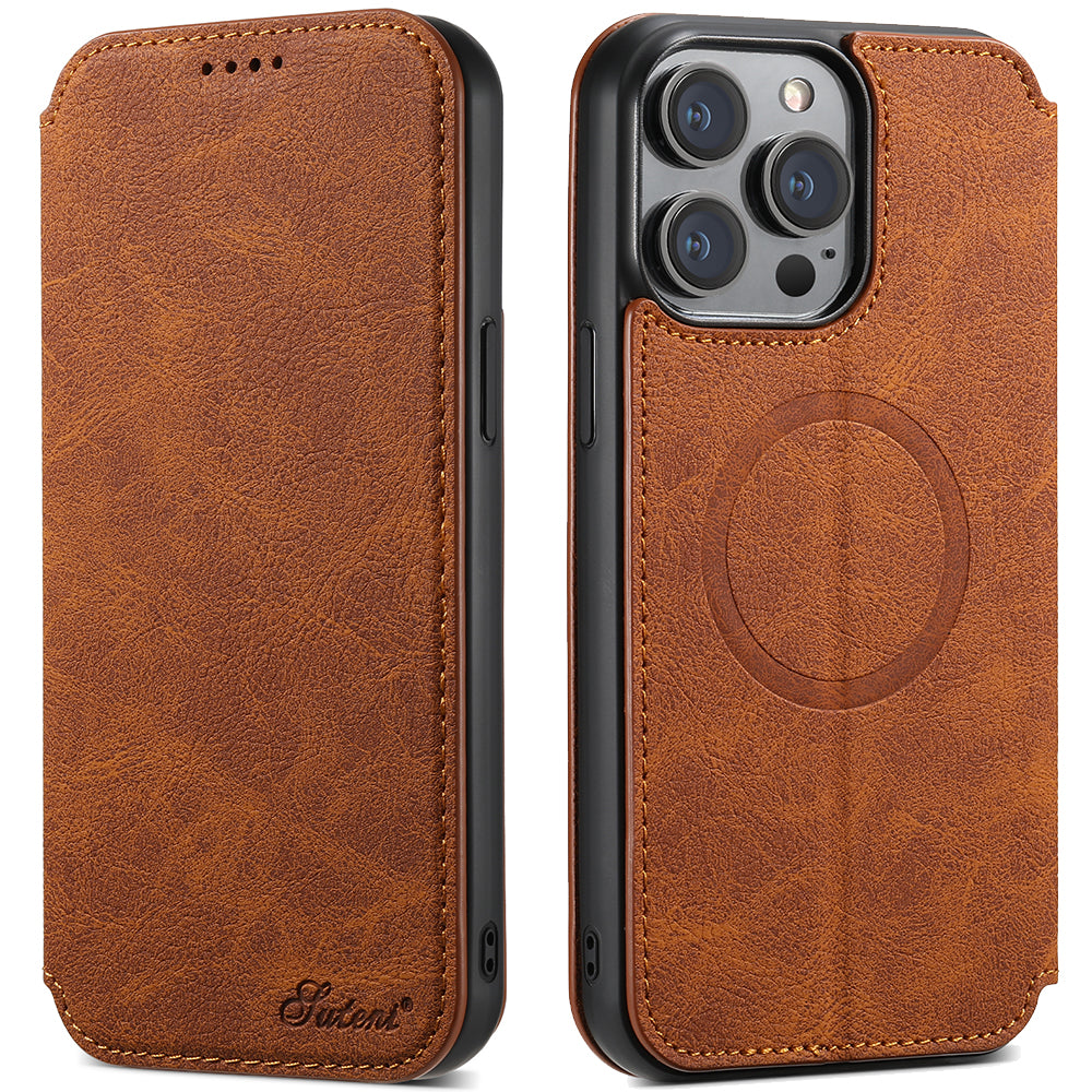 SUTENI J06 For iPhone 13 Pro Phone Cover Stand Wallet Leather Phone Case Compatible with MagSafe SUTENI J06 For iPhone 13 Pro Phone Cover Stand Wallet Leather Phone Case Compatible with MagSafe